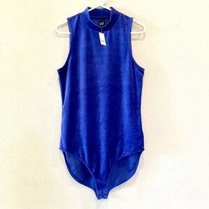 GAP Spandex Velvet Sleeveless Bodysuit